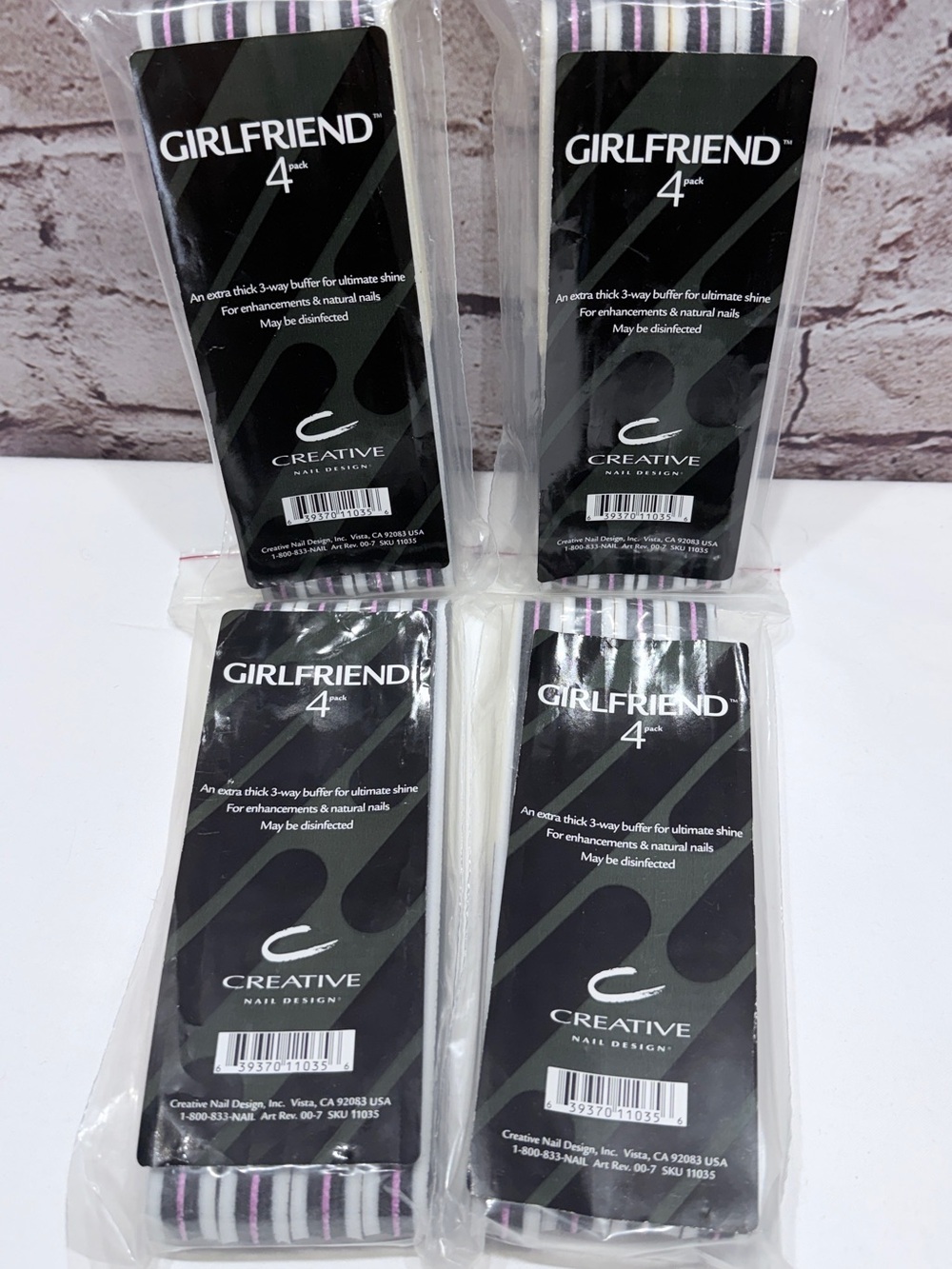 CND Creative Nail Design Girlfriend Nail Buffer Lot of (4) 4 packs